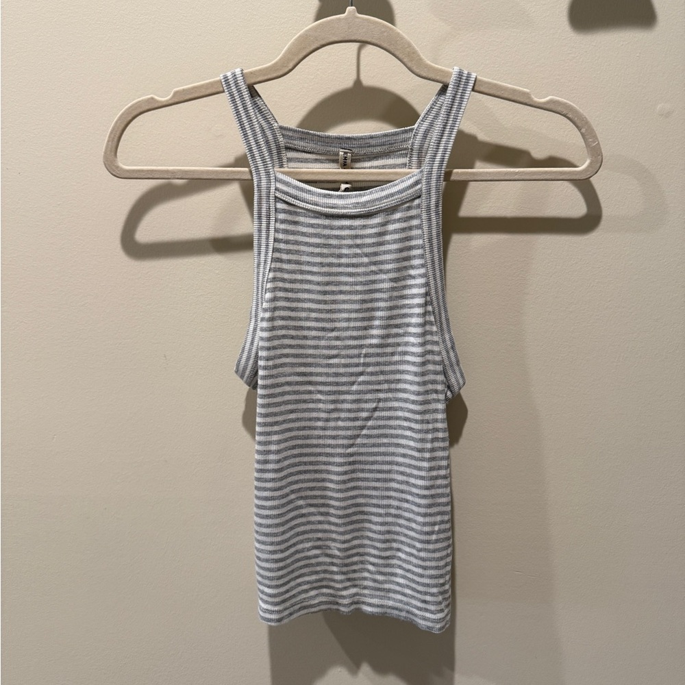 Emma & Sam Gray Striped Tank Top
